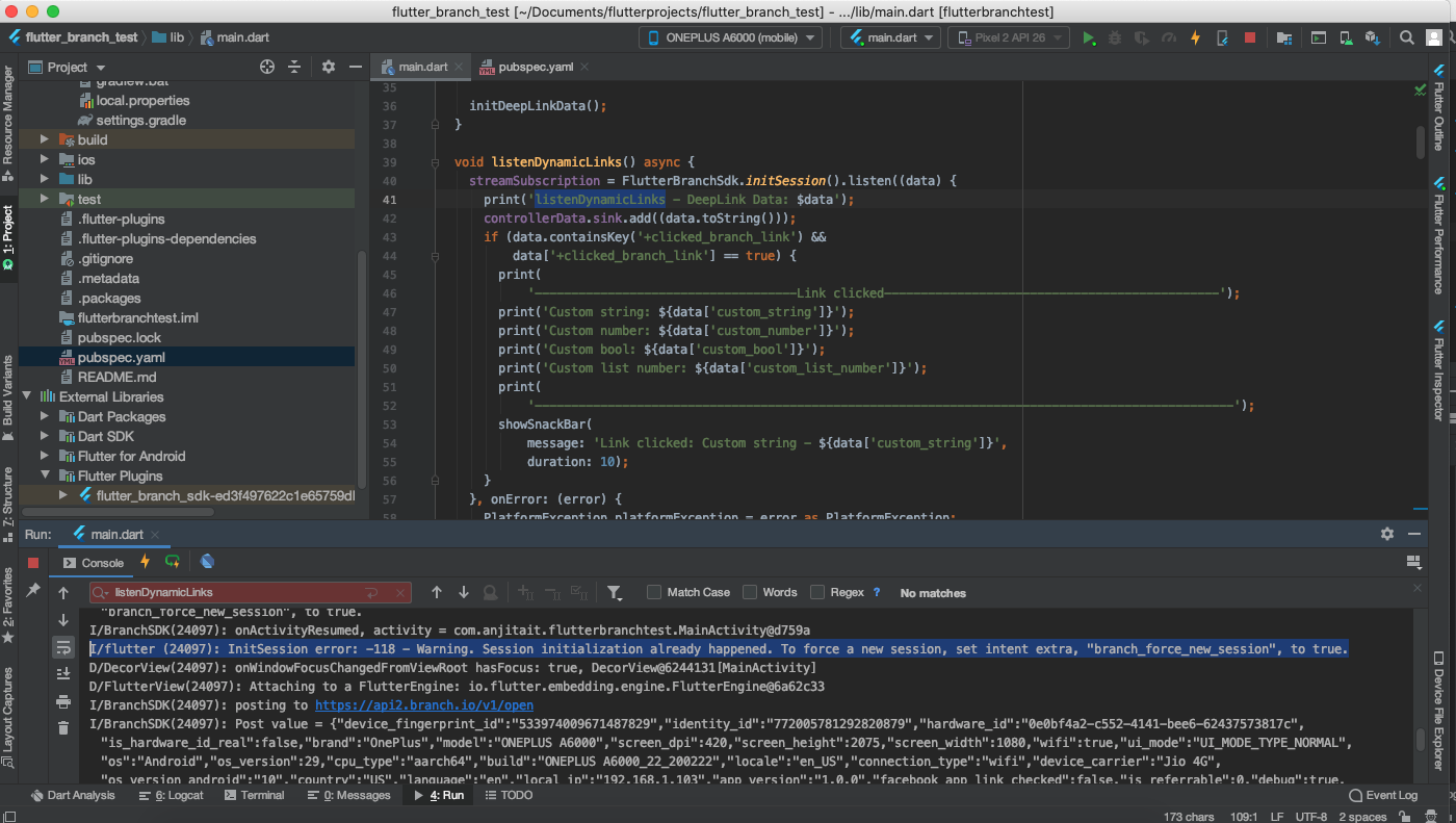 InitSession error: -118 - Warning. Session initialization already ...
