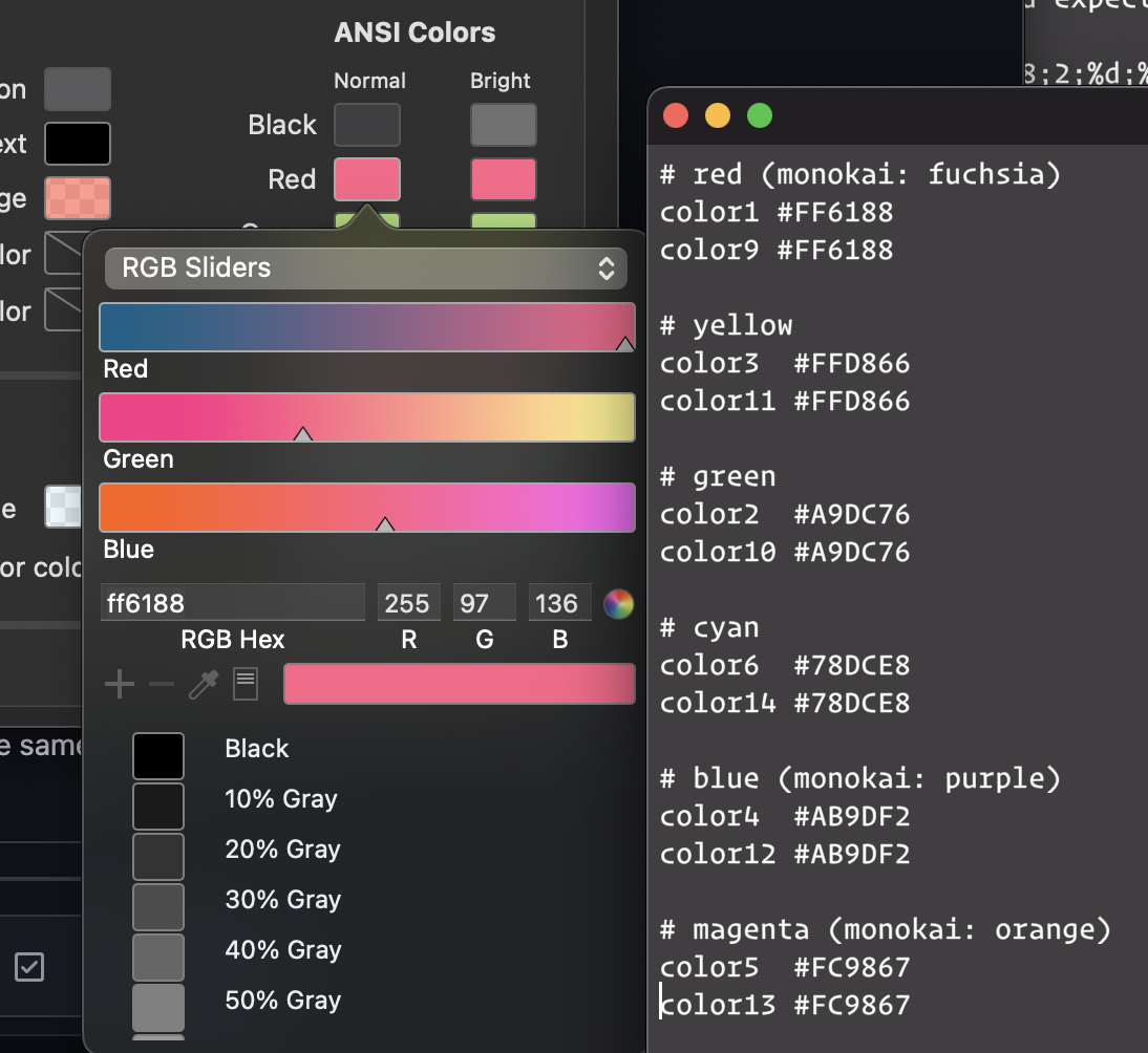 macOS: Text colors are rendered in display-native colorspace instead of ...