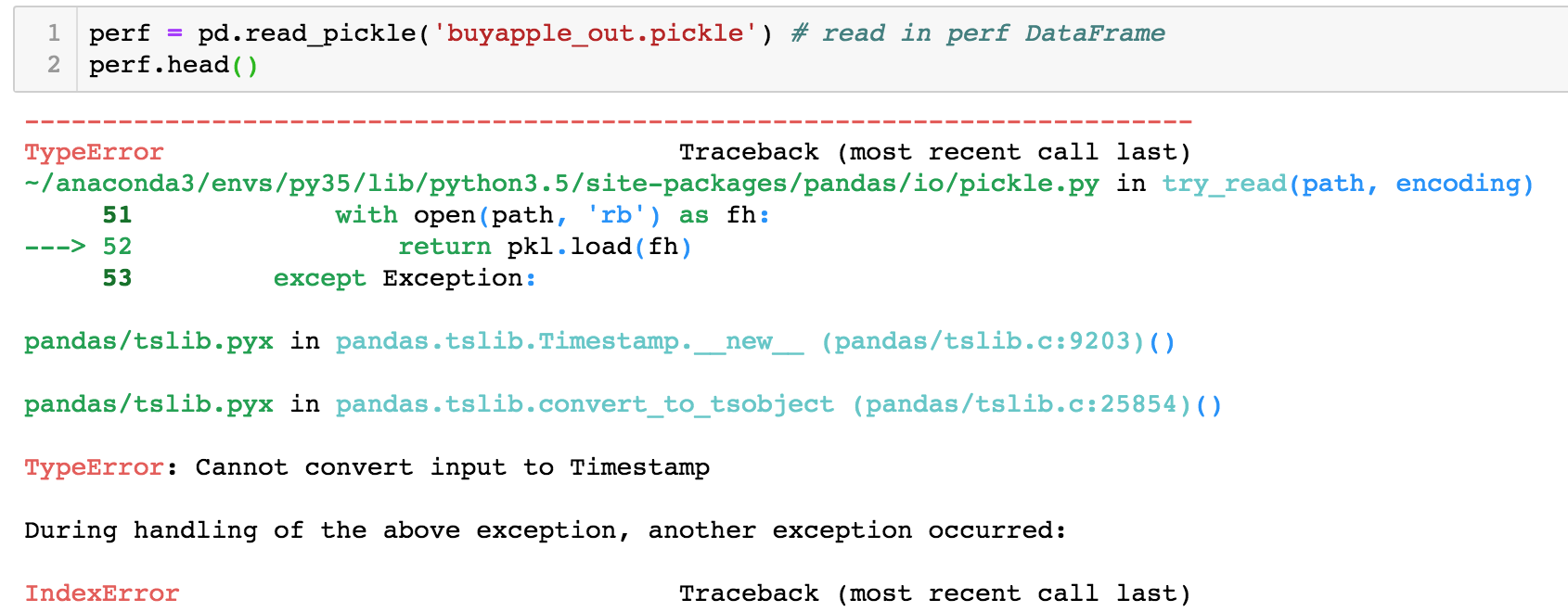 'IndexError: tuple index out of range' when trying to read pickle file ...
