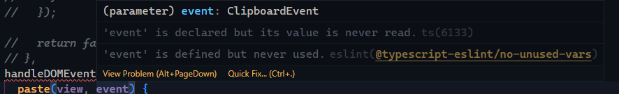 Error in consuming `handleDOMEvents` in the latest package · Issue ...