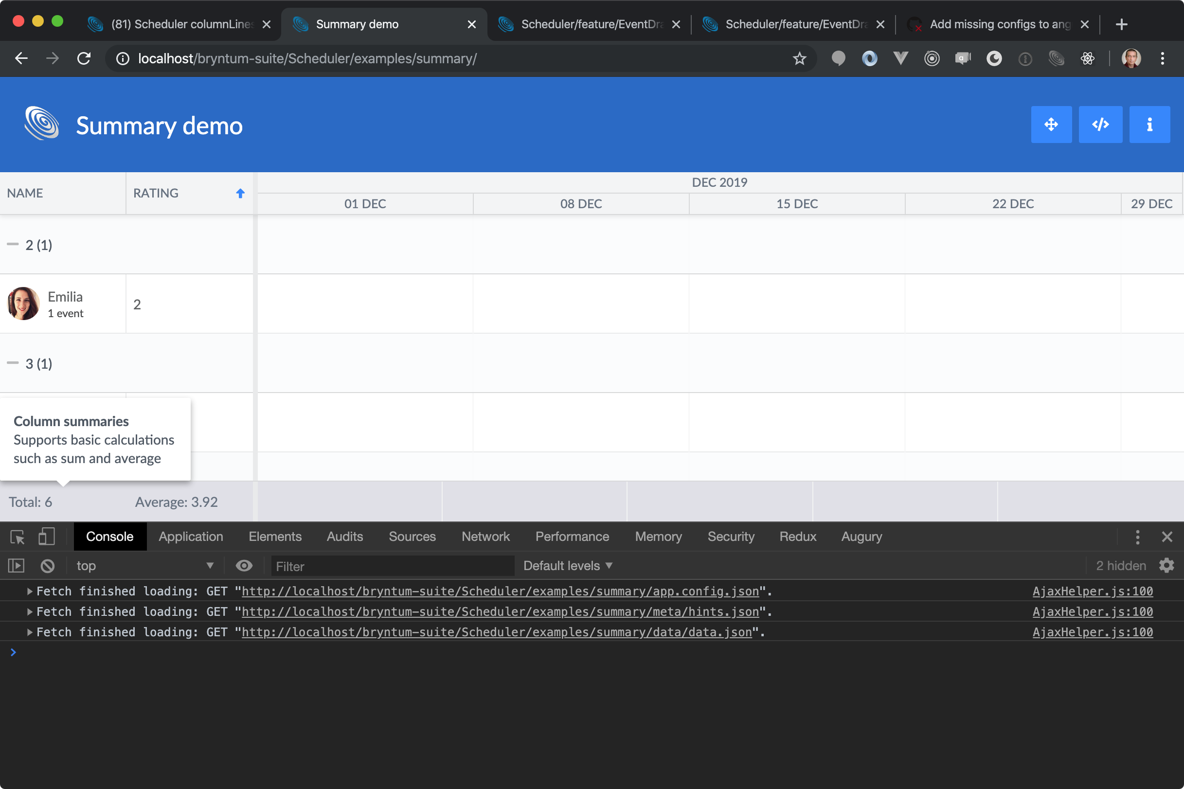 Summary column lines misaligned when autoAdjustTimeAxis is set · Issue ...