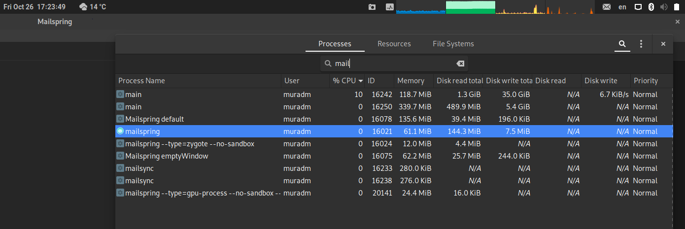 office365: High CPU Usage · Issue #1177 · Foundry376/Mailspring · GitHub