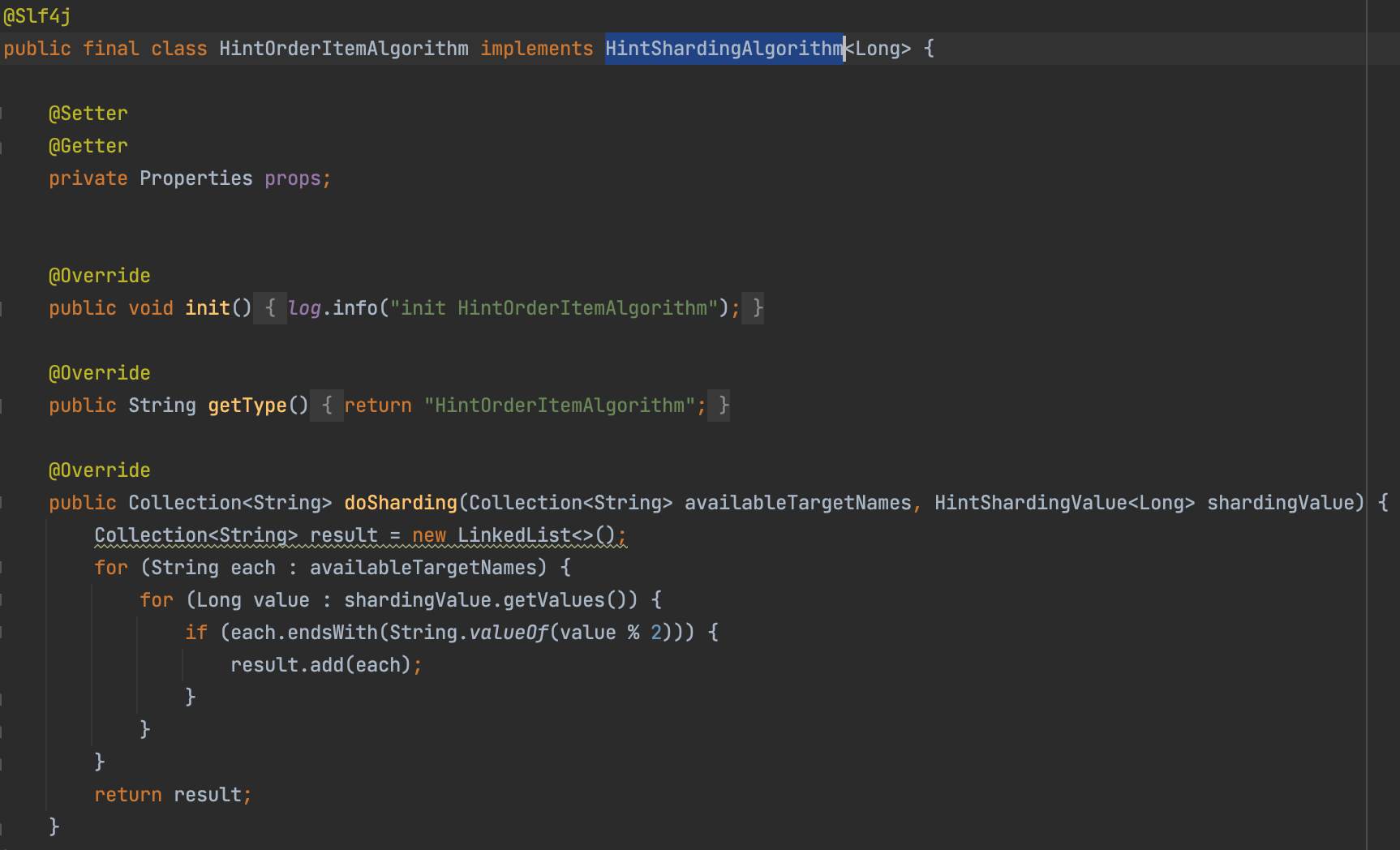 HintShardingAlgorithm 不生效 · Issue #10823 · apache/shardingsphere · GitHub