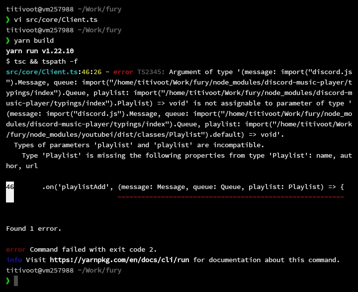 Typescript Error [BUG] · Issue #118 · SushiBtw/discord-music-player ...