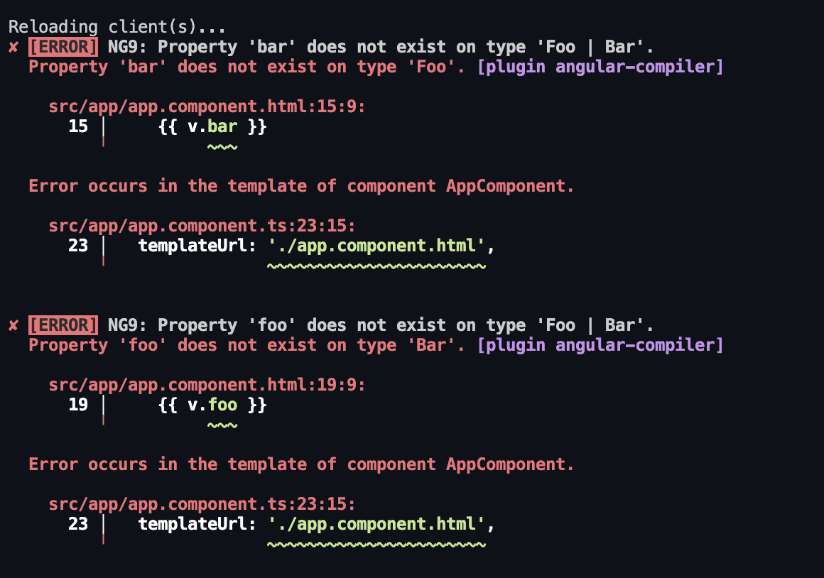 switch type narrowing doesn't work · Issue 52077 · angular/angular