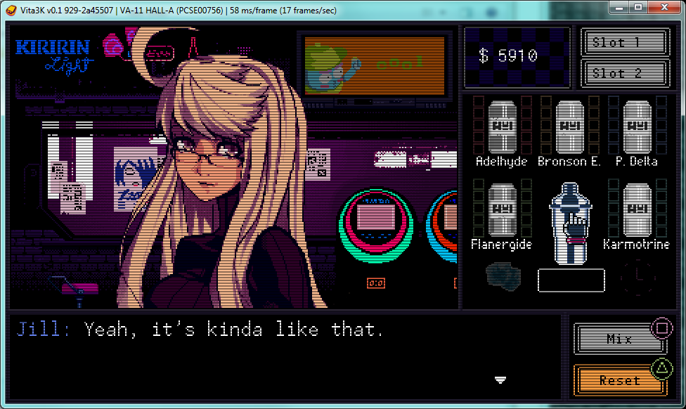 VA-11 HALL-A screenshot