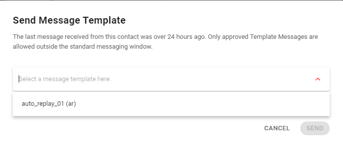 not able to send template message via WhatsApp 360 dialog inbox · Issue ...