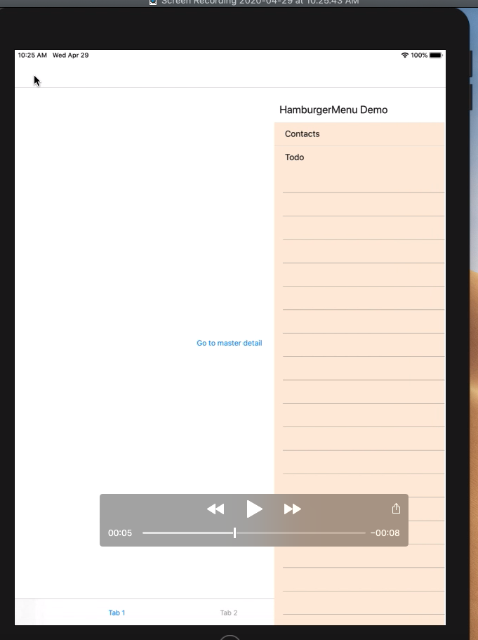 [Bug] iOS Master page is displayed over the Tabbed Page · Issue #10504 ...
