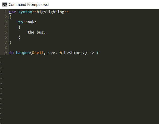 Terminal background colour bleeds through consol app's (VIM's ...