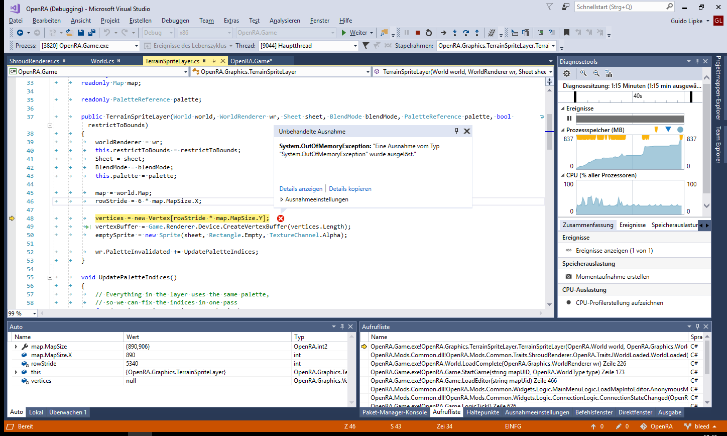 OutOfMemoryException when playing large maps · Issue #14178 · OpenRA ...