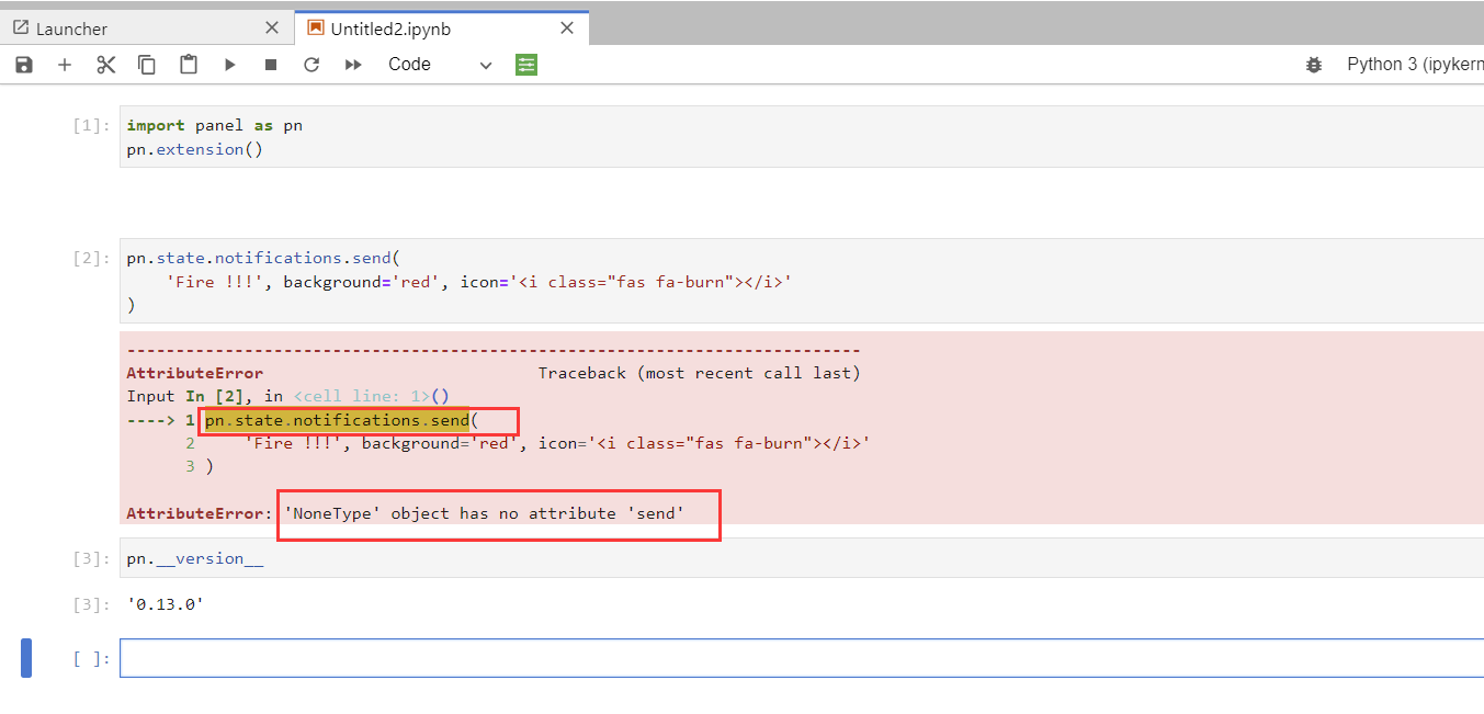 Notification is not worked! · Issue #3407 · holoviz/panel · GitHub