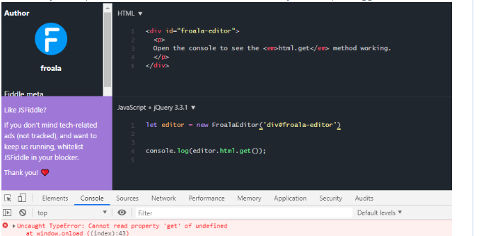 editor.html.get()2222 · Issue #3448 · froala/wysiwyg-editor · GitHub