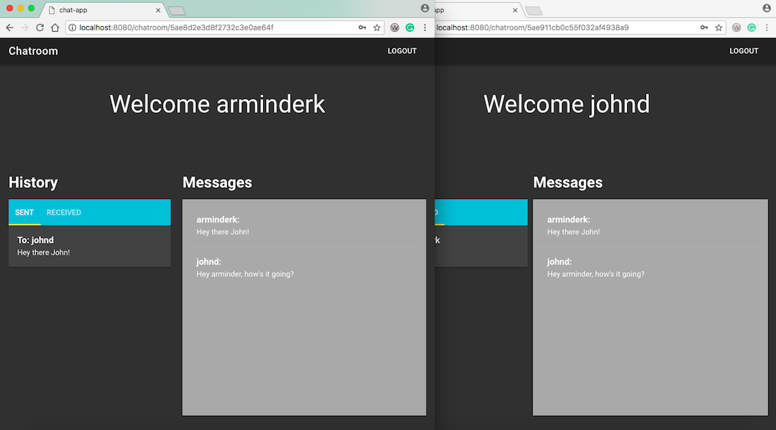 GitHub - arminderk/VeutifiedChat: Real-time chat application which ...