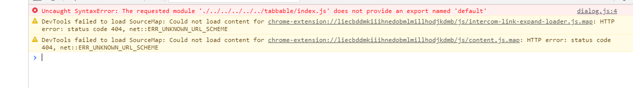 Syntax Error on tabbable: while binding DesignSystemProvider to ...