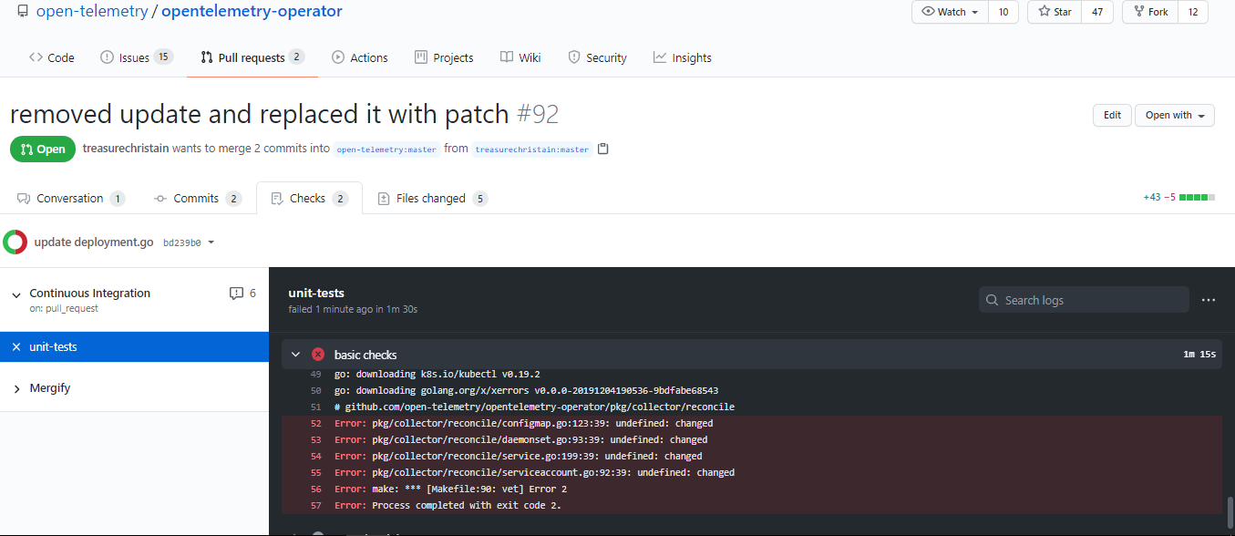 Change calls to Update() to Patch() · Issue #54 · open-telemetry ...