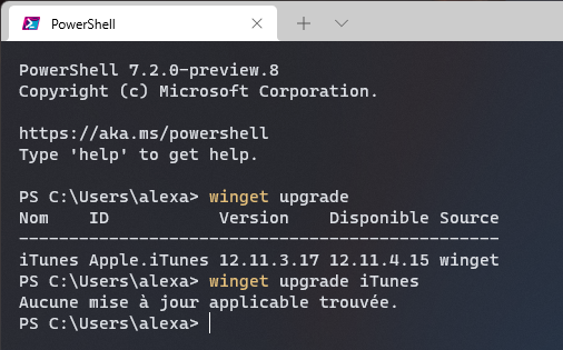 No update available (iTunes) · Issue #1372 · microsoft/winget-cli · GitHub