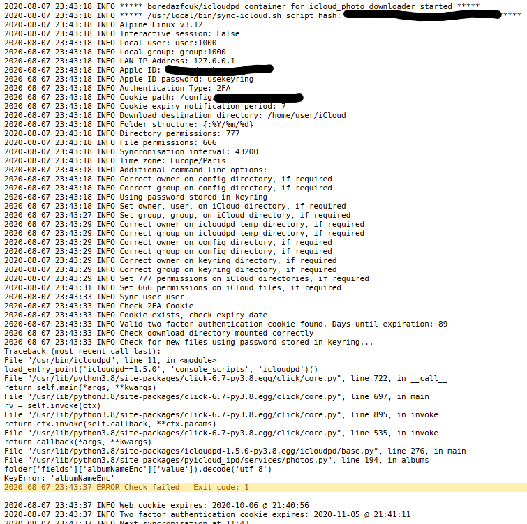 Begineer here keyring ? · Issue 20 · boredazfcuk/dockericloudpd