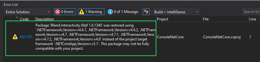 [Test Failure]Confusing warning and error occur when building the UWP ...