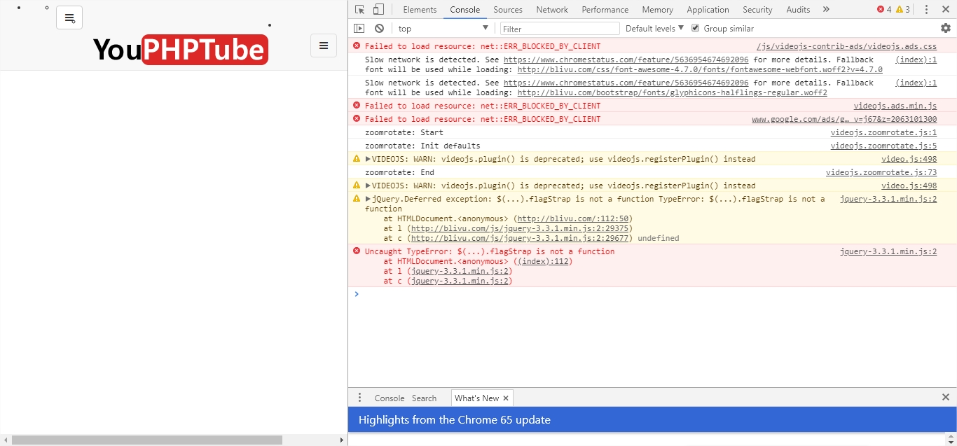Site Broken at first place · Issue #623 · WWBN/AVideo · GitHub