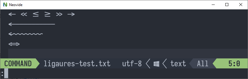 Iosevka Term ligatures in Neovide