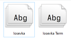 Iosevka TTF fonts in Control Panel