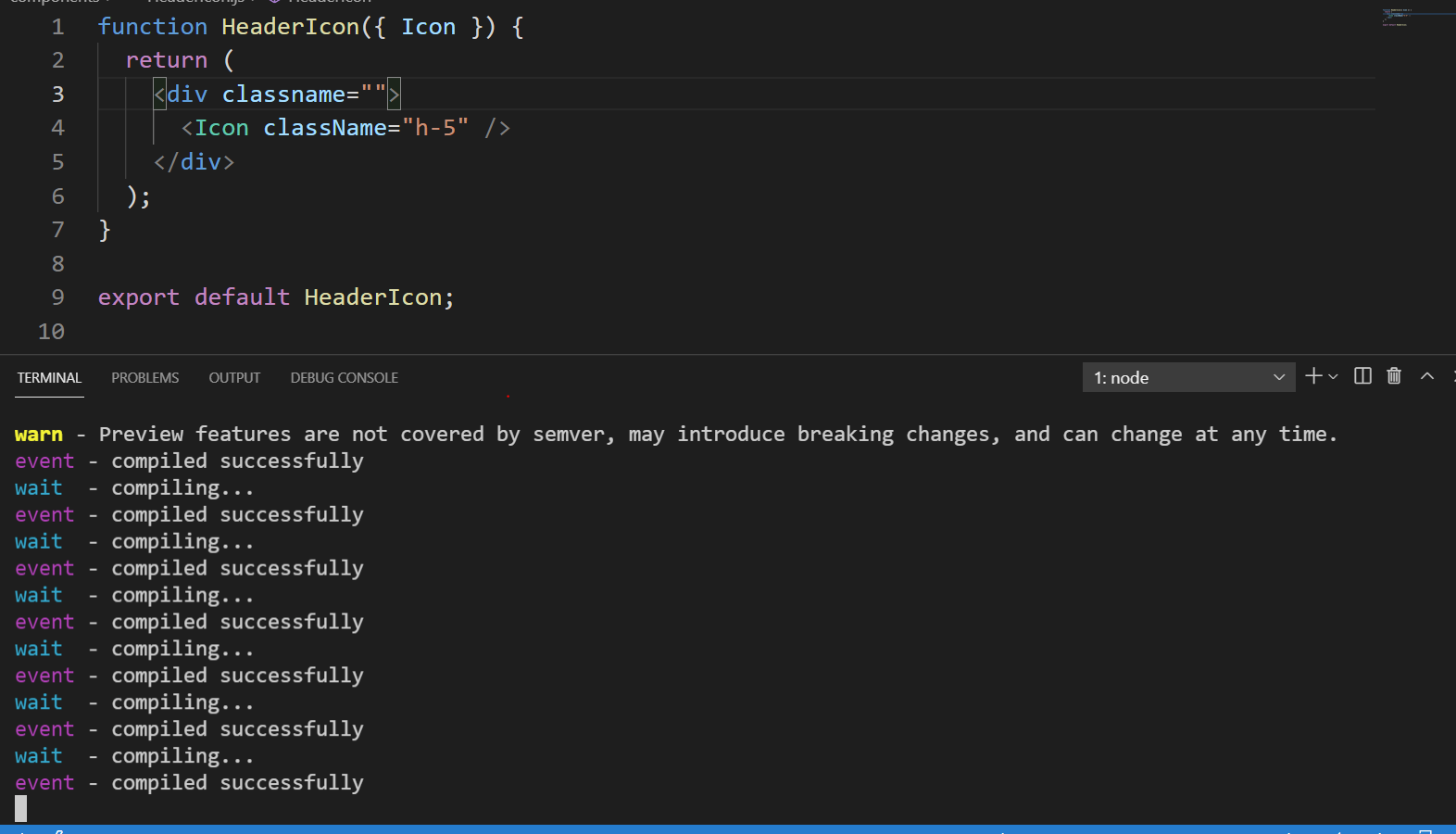 Code compiles successfully even if the code is faulty and only shows ...