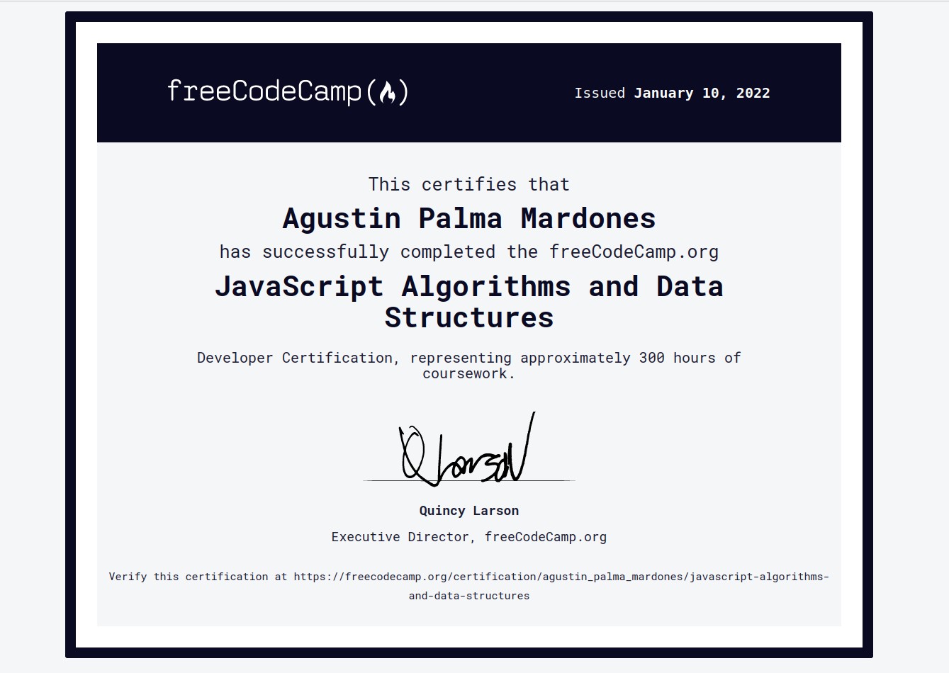 GitHub - AgustinPalmaM/jscertificationFreeCodeCamp: Five exercises to ...