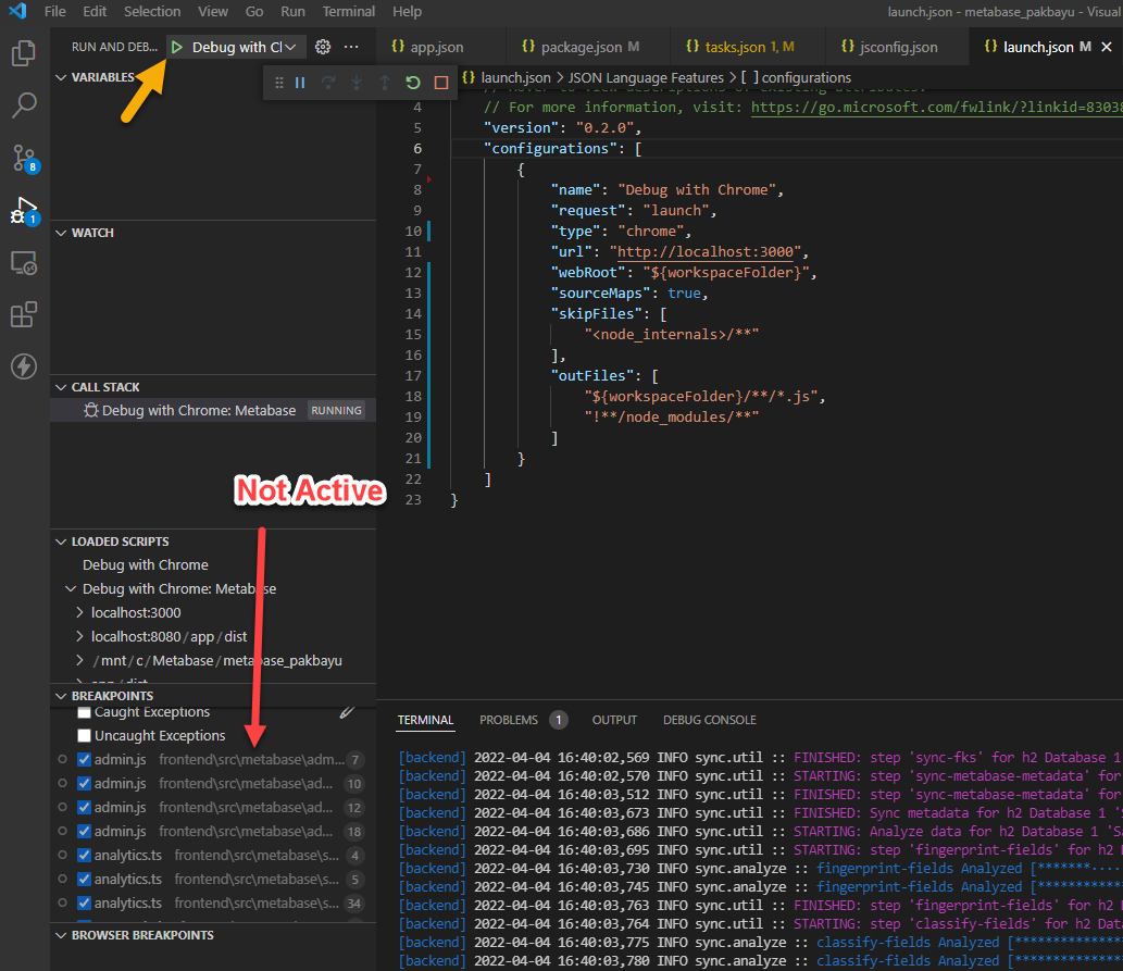 How To debug Frontend in Visual Code [Break point] · Issue #21443 ...