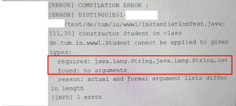Required and found mixed up in error log · Issue #375 · ls1intum ...