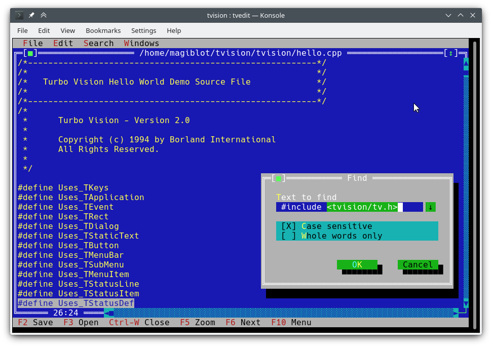 porting turbo vision embedded arm