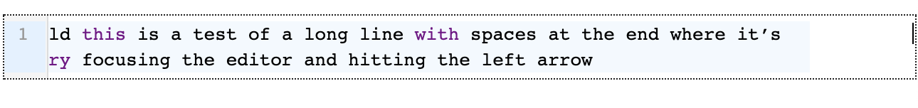 Cursor can display outside editor on wrapped lines with extra ...