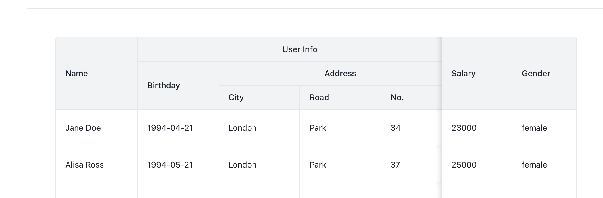 Is there a way to implement multilevel headers in Fixed Data Table 2