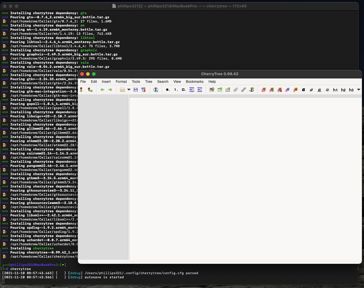 M1 Mac OS Monterey Open Error · Issue #1844 · giuspen/cherrytree · GitHub