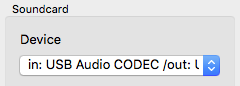 Périphérique de carte son sous macOS