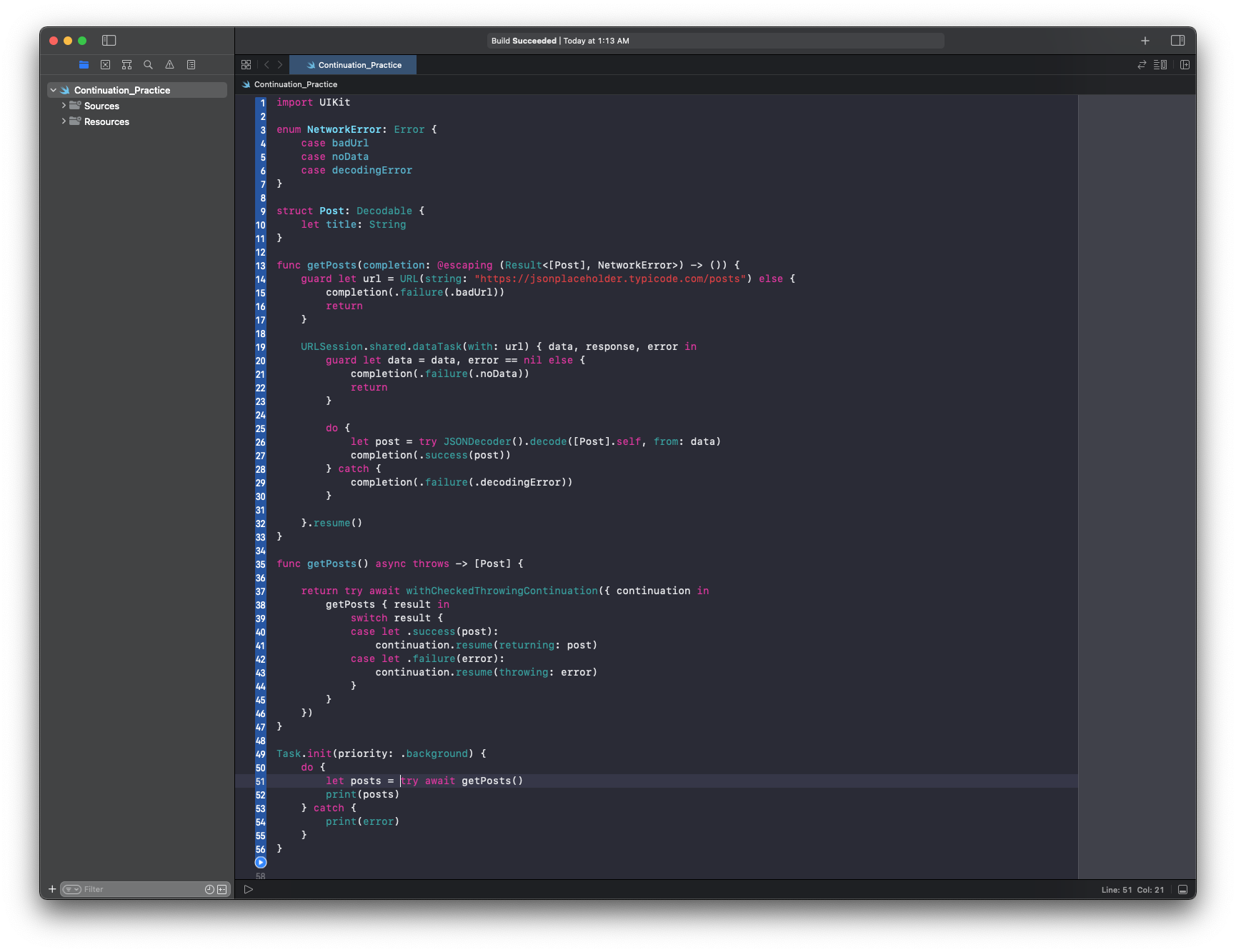 GitHub - cordhernandez/SwiftPlayground-ContinuationPractice: A Swift ...