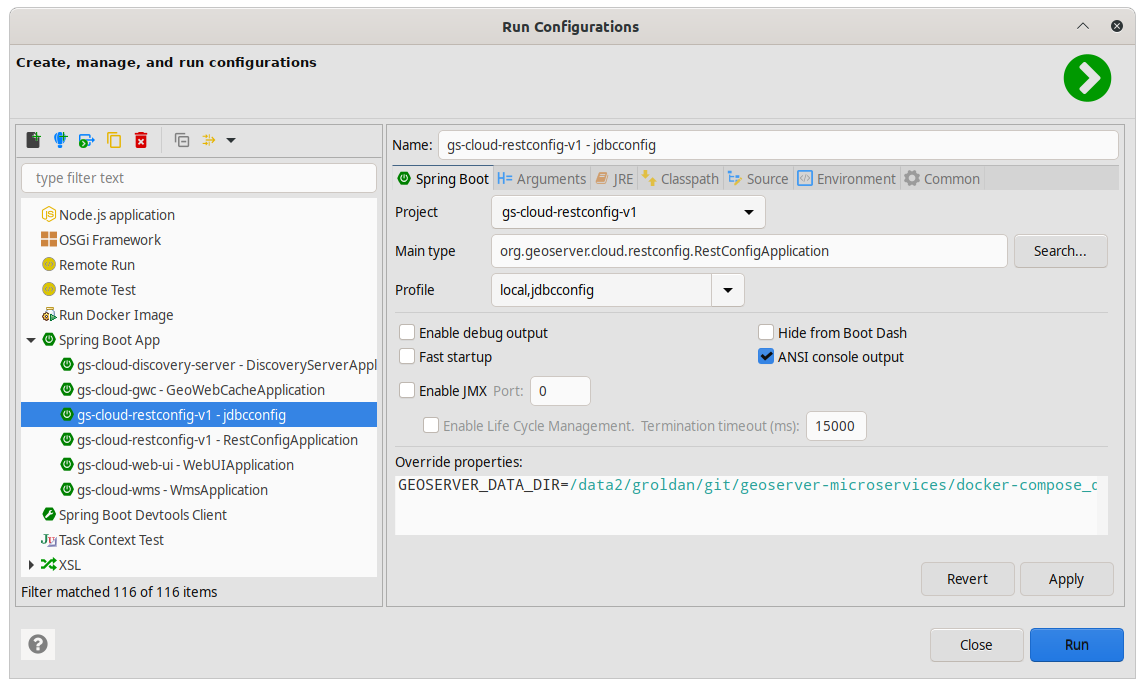 Failed run services with local profile in Intellij IDEA · Issue 213