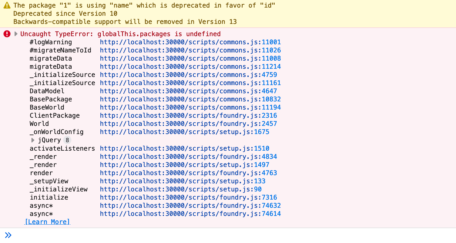 Error when attempting to create a new world · Issue #7572 · foundryvtt ...