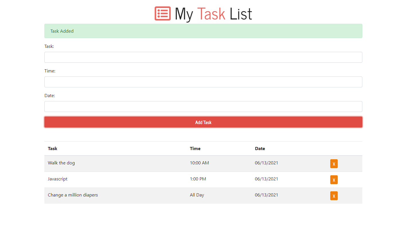 GitHub - JuanMore/Task-List: A simple Task List or To-do app that ...