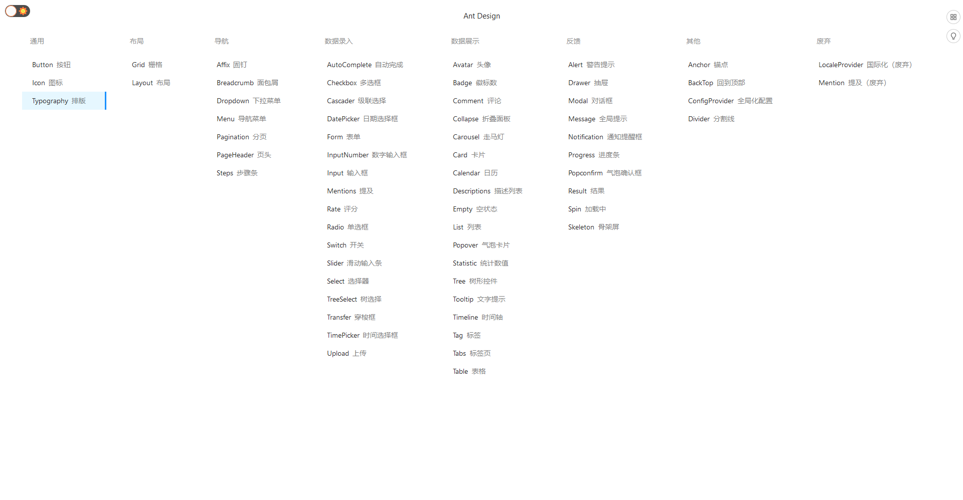 Ant Design Component dashboard 🌈🌈🌈 · Issue #23805 · ant-design/ant ...
