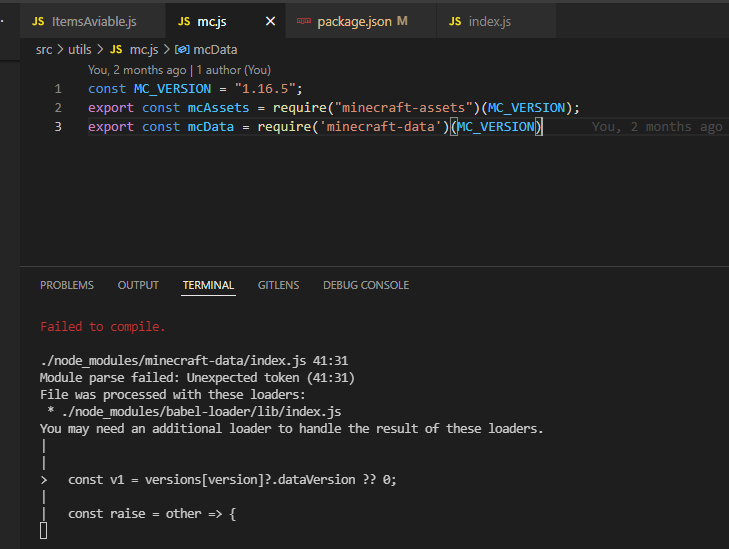 After update to 2.93.1 or above cant use require('minecraft-data')(XX ...
