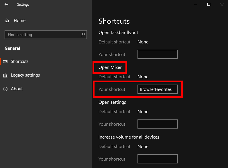Volume Mixer still opens in background when opened via hotkey · Issue