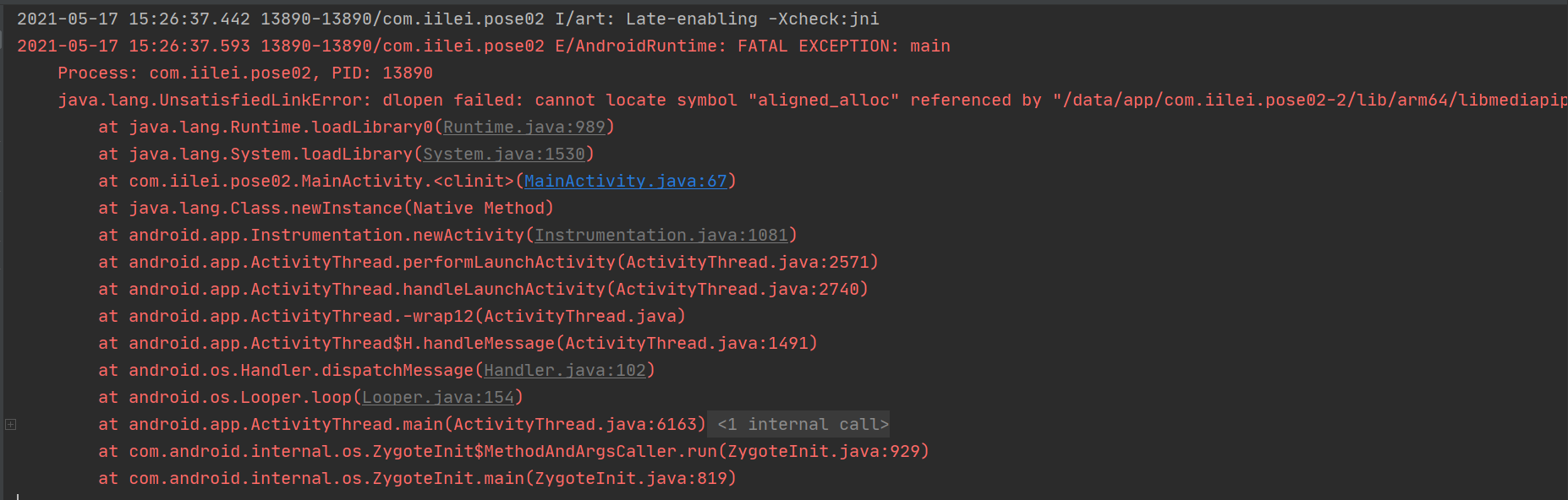 dlopen failed: cannot locate symbol "aligned_alloc" · Issue #2042 ...