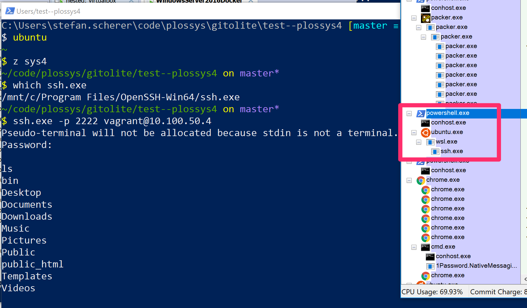 powershell ssh copy file