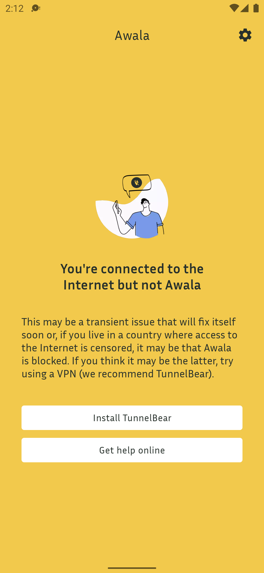 Failure to register with the public gateway isn't reflected on main ...