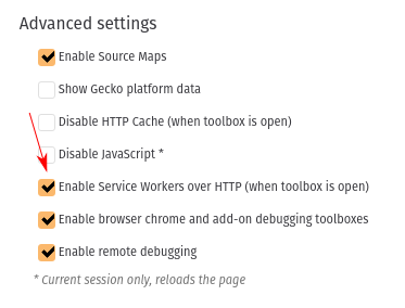 Enable service workers over HTTP in Firefox · Issue #15670 · cypress-io ...