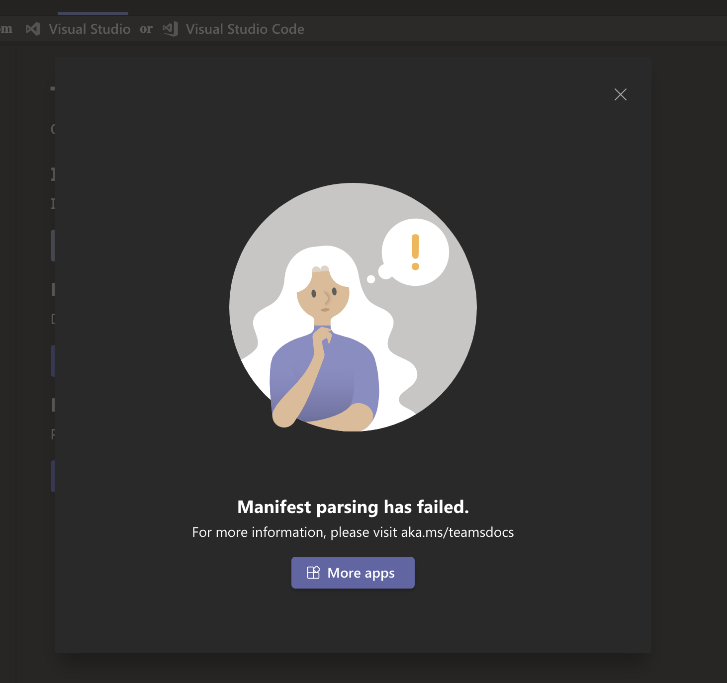 Teams app manifest error while creating a messaging extension. · Issue ...