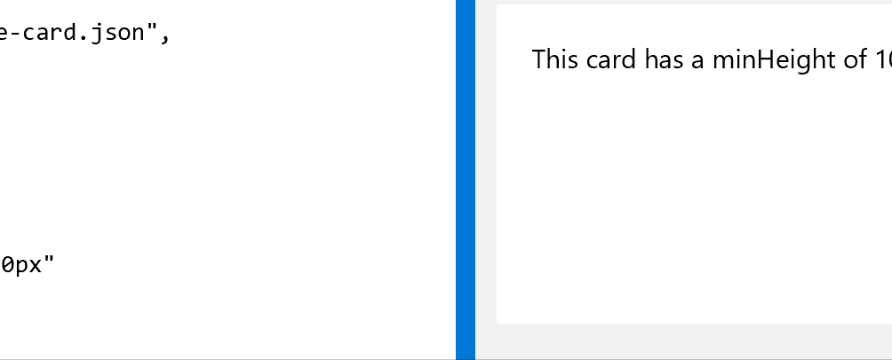 [UWP minHeight] Height of the AdaptiveCard doesnt seem to go below a ...