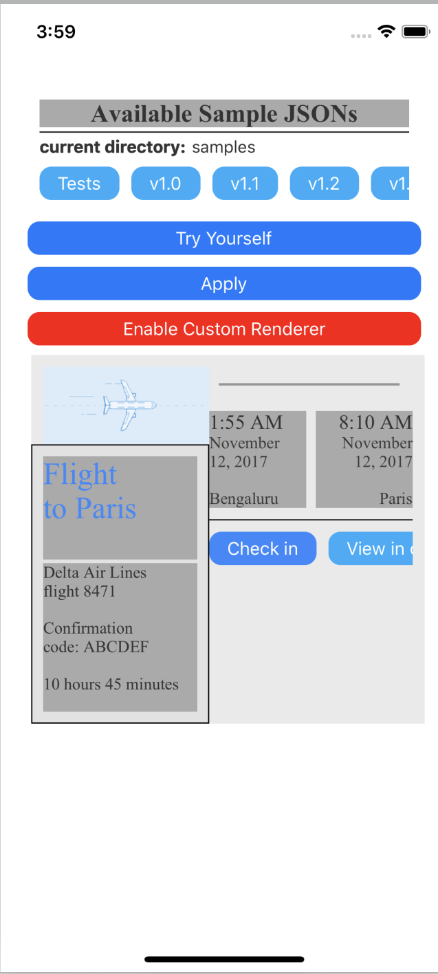 [iOS]Samples\1.2\Scenarios\FlightDetails.json isn't rendering correctly ...