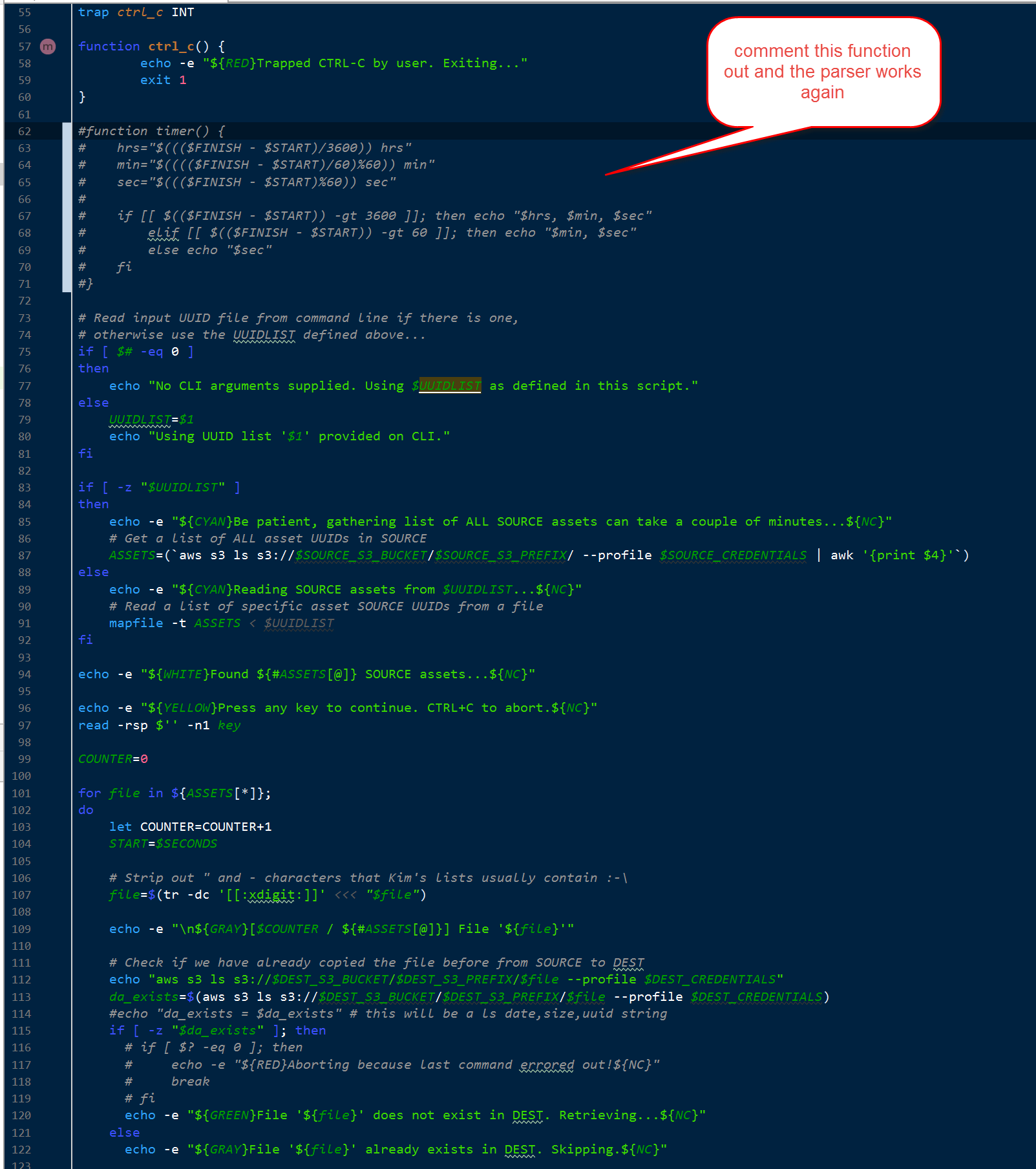 phpstorm bash parser not confused