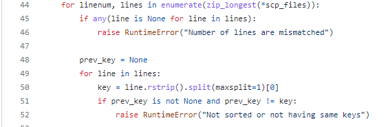 Key mismatch while training LM on huge data which has been split into ...